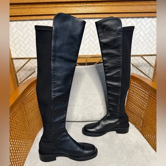 Stuart Weitzman 5050 Bold Over the Knee Boot Black